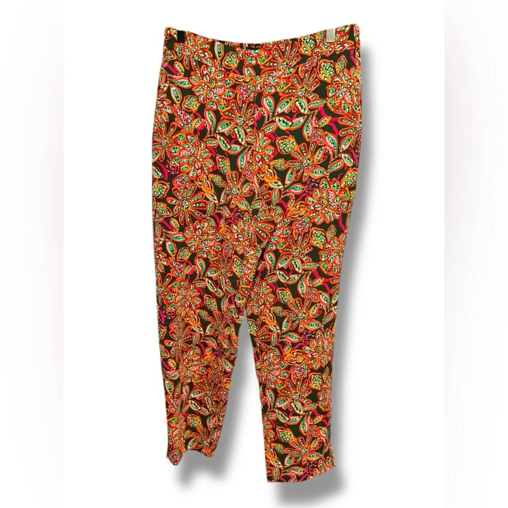 J. Crew Multicolor Floral Jamie pant with elastic waist and pockets‎ Sz 10 EUC